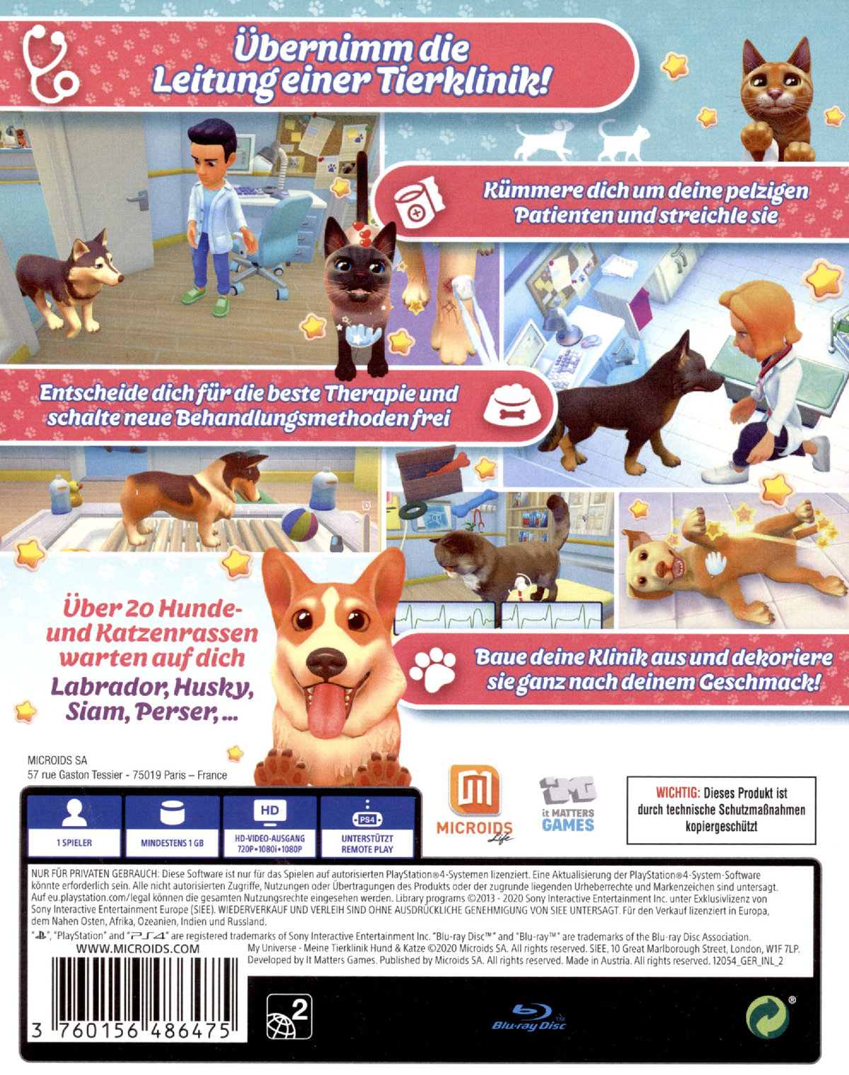 My Universe - Meine Tierklinik: Hund & Katze Spiel für Playstation 4  ausleihen bei