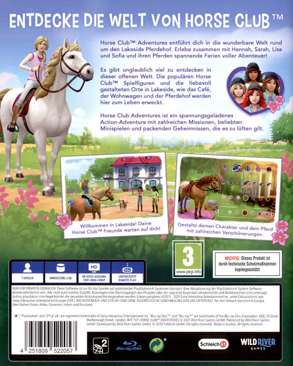 Horse Club Adventures Spiel für Playstation 4 ausleihen bei